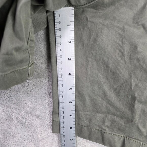 Mens Memeber's Mark Green Twill Shorts Flat Front 8" Inseam Cotton Stretch 36 - Picture 8 of 10